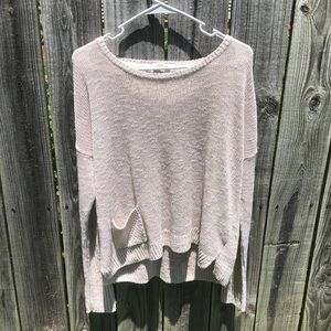 Anthropology Sparrow Tan Open Knit Top